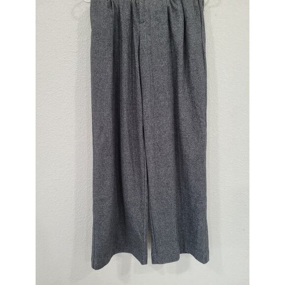 Faherty Dream‎ Flannel Organic Cotton Wide Leg Trouser Pants size 0 Charcoal #P2 - Picture 6 of 6